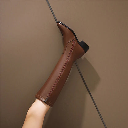 Designer Stylish Comfortable Fashionable Elegant Trendy Pointed Toe Knee High Boots