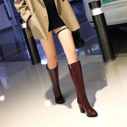 Elegant Stylish Chic Fashionable Modern Comfortable Pointed Toe Knee High Boots