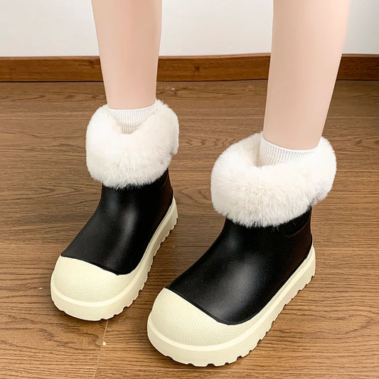 Short Tube Thick Sole Comfortable Fashion Non-slip Rubber Snow Boot