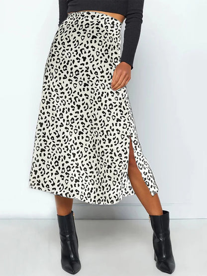 DressBetty - Sexy Leopard Print Chiffon Split Skirt