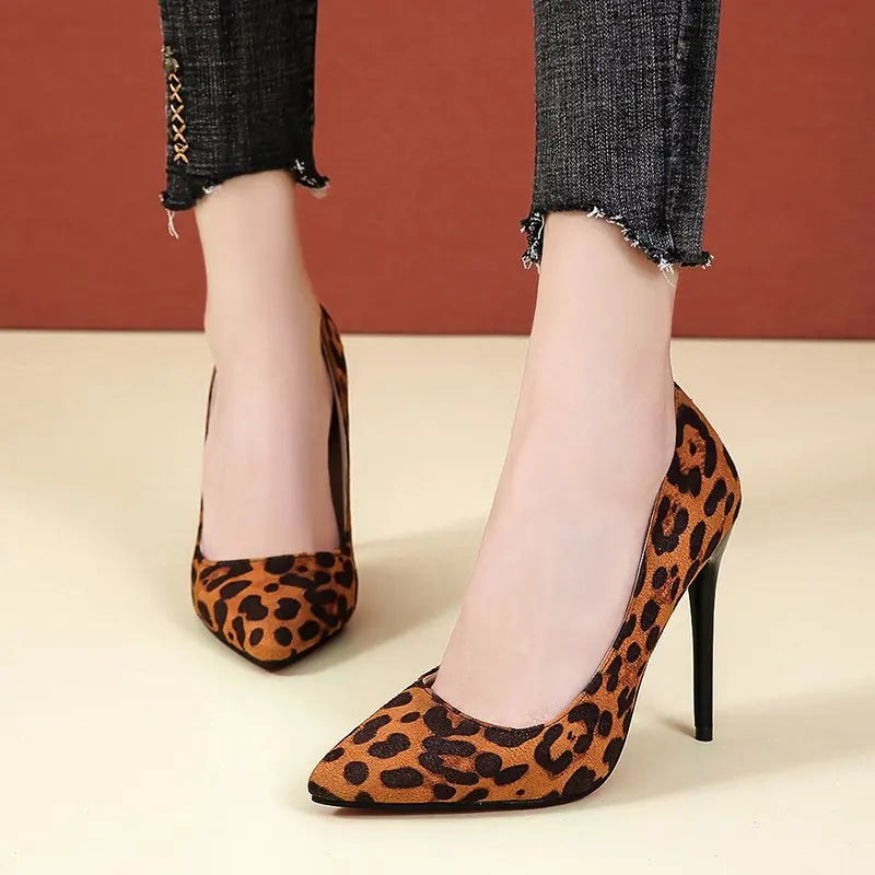 Elegant Sweet 8cm High Heel Platform Pointed Toe Office Pumps High Heel