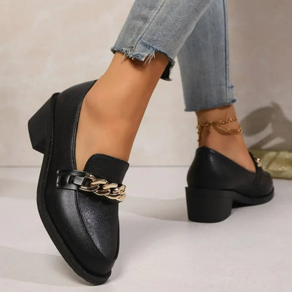 Black Platform Slip On Leather Casual Designer Boat Flats Oxfords Loafers