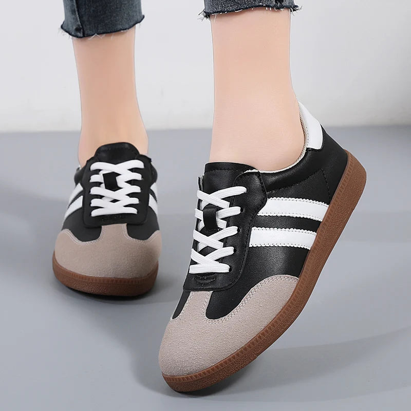 2024 Women Fashion Spring Trend Casual Flats New Comfort Vulcanized Platform Skateboard