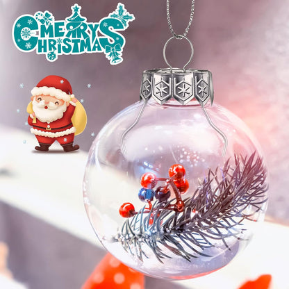 Set of 4 Clear Plastic Fillable Christmas Ornament Balls