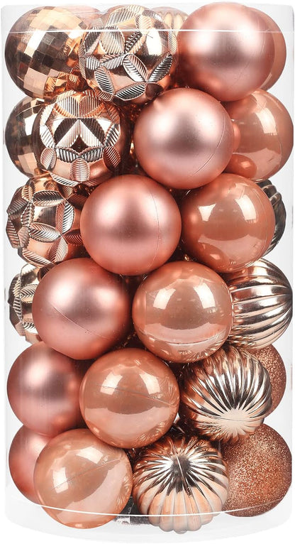 Shatterproof Gold Christmas Ball Ornaments Set for Xmas Tree Decorations