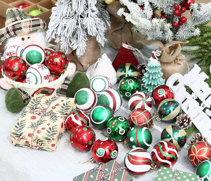 Christmas Balls Ornaments Set - 30 Pcs Shatterproof Hanging Ornaments for Xmas Party - Muti-Color