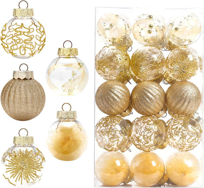 Shatterproof Christmas Ball Ornaments - Champaign Gold (30ct)