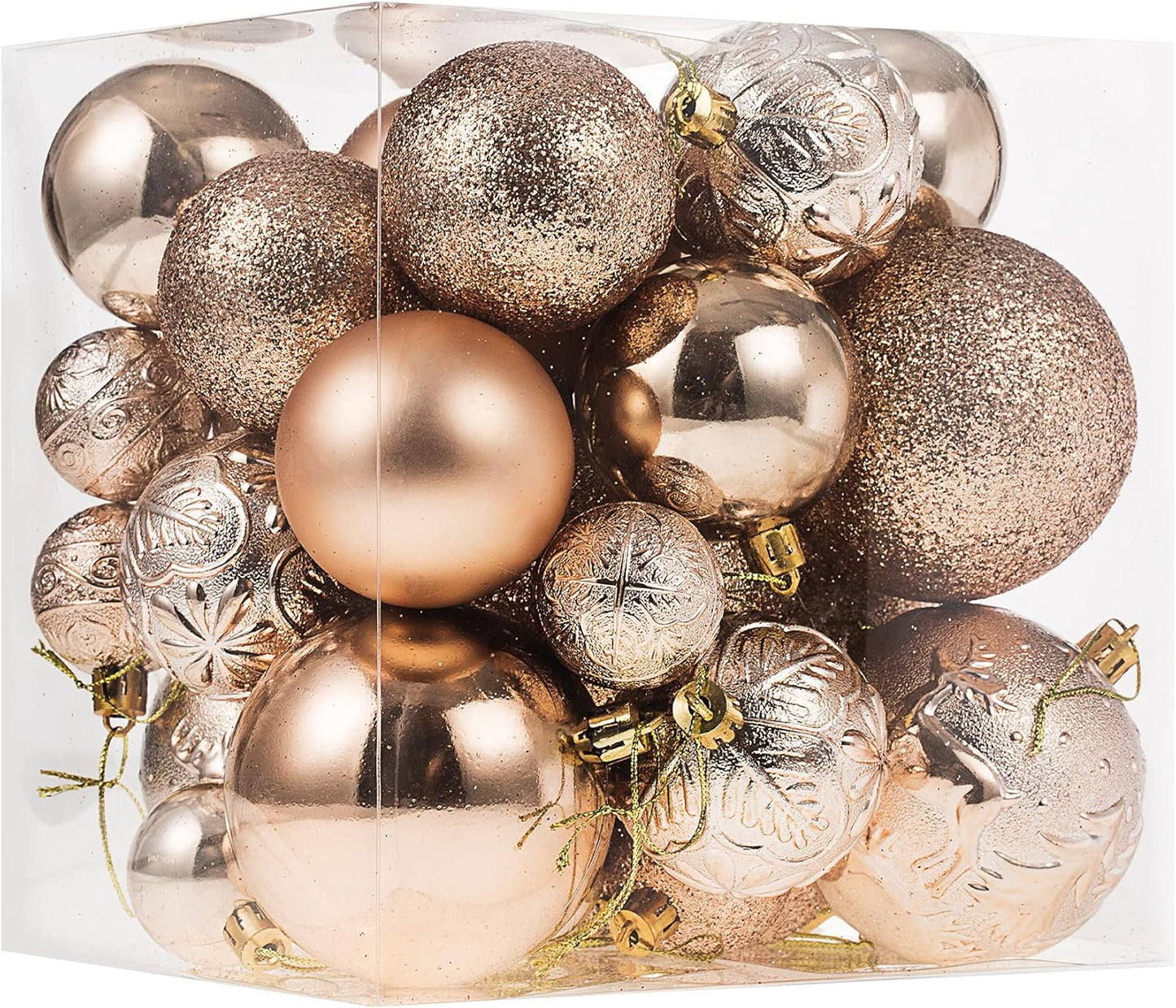 Shatterproof Gold Christmas Ball Ornaments for Xmas Trees