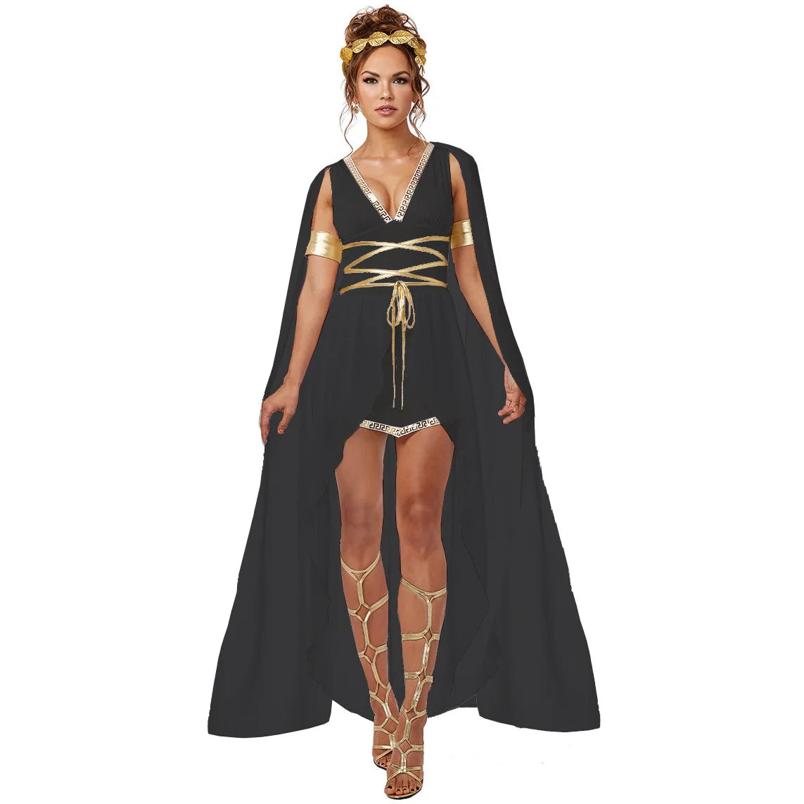 Ancient Greek Goddess Cleopatra Athena Dress Women Halloween Carnival Costume