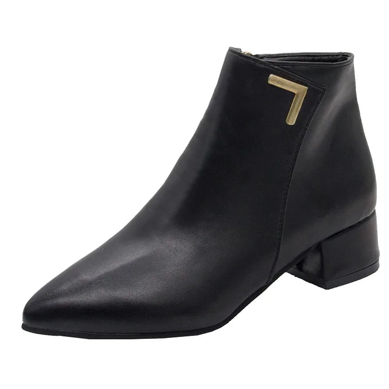 Autumn Winter Fashionable Waterproof Plus Size Comfortable Soft Bottom Platform Ankle Boot