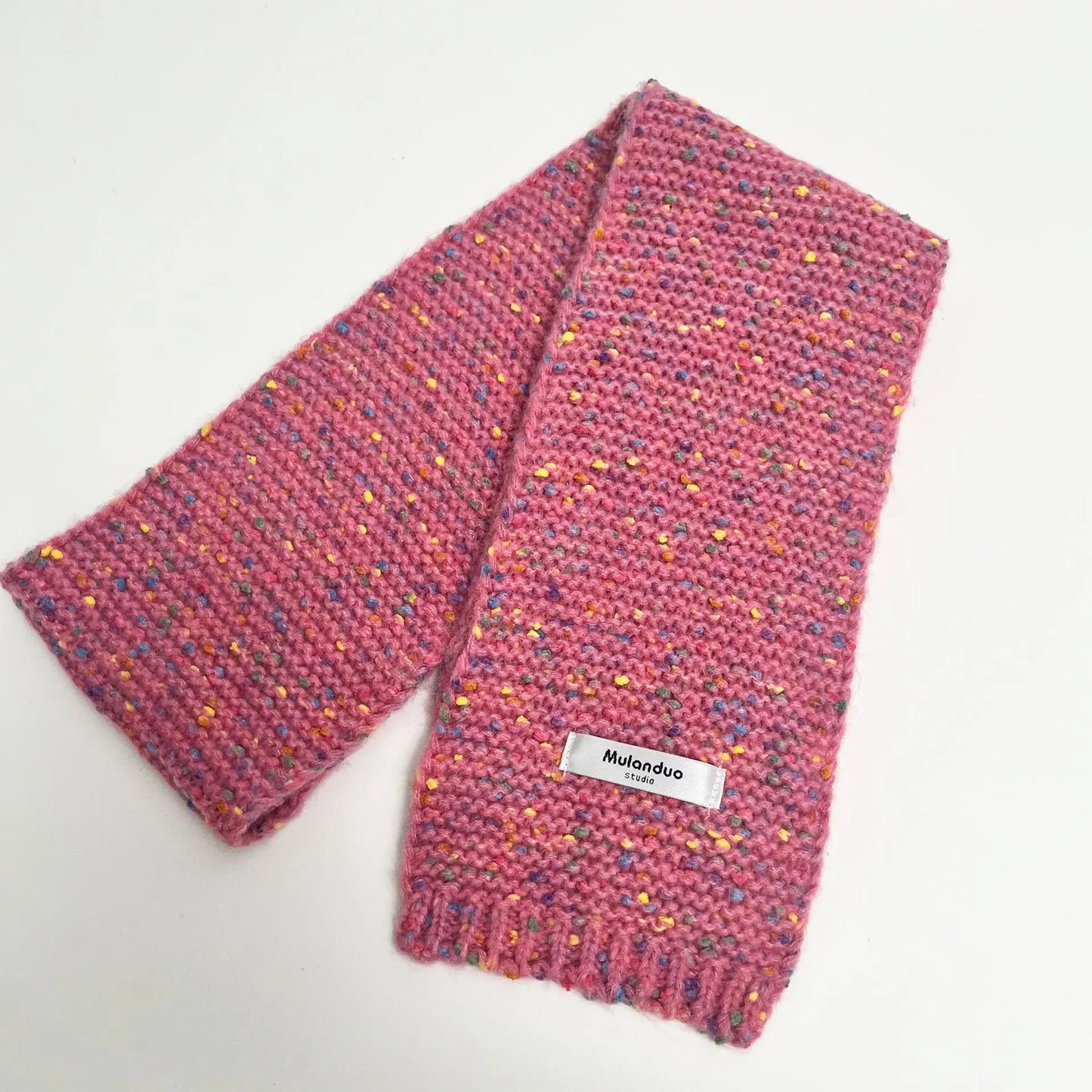 Warm Multi-Color Dot Acrylic Cashmere Small Scarf for Autumn Winter