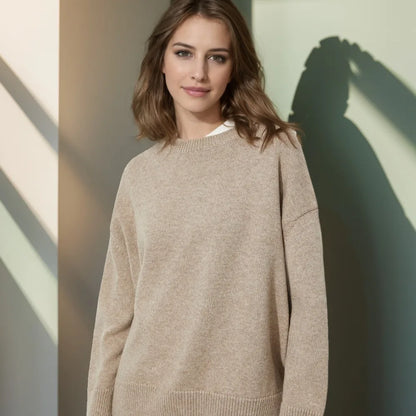 Autumn Winter Pullovers Oversize Solid Warm Long Sleeve Sweater