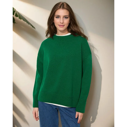 Autumn Winter Pullovers Oversize Solid Warm Long Sleeve Sweater