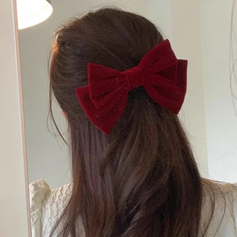 Red Velvet Elegant Fashion Ponytail Christmas Hair Accessory