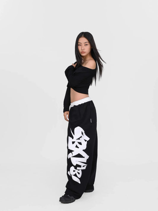 Street Dance Black Graffiti Halloween Pants