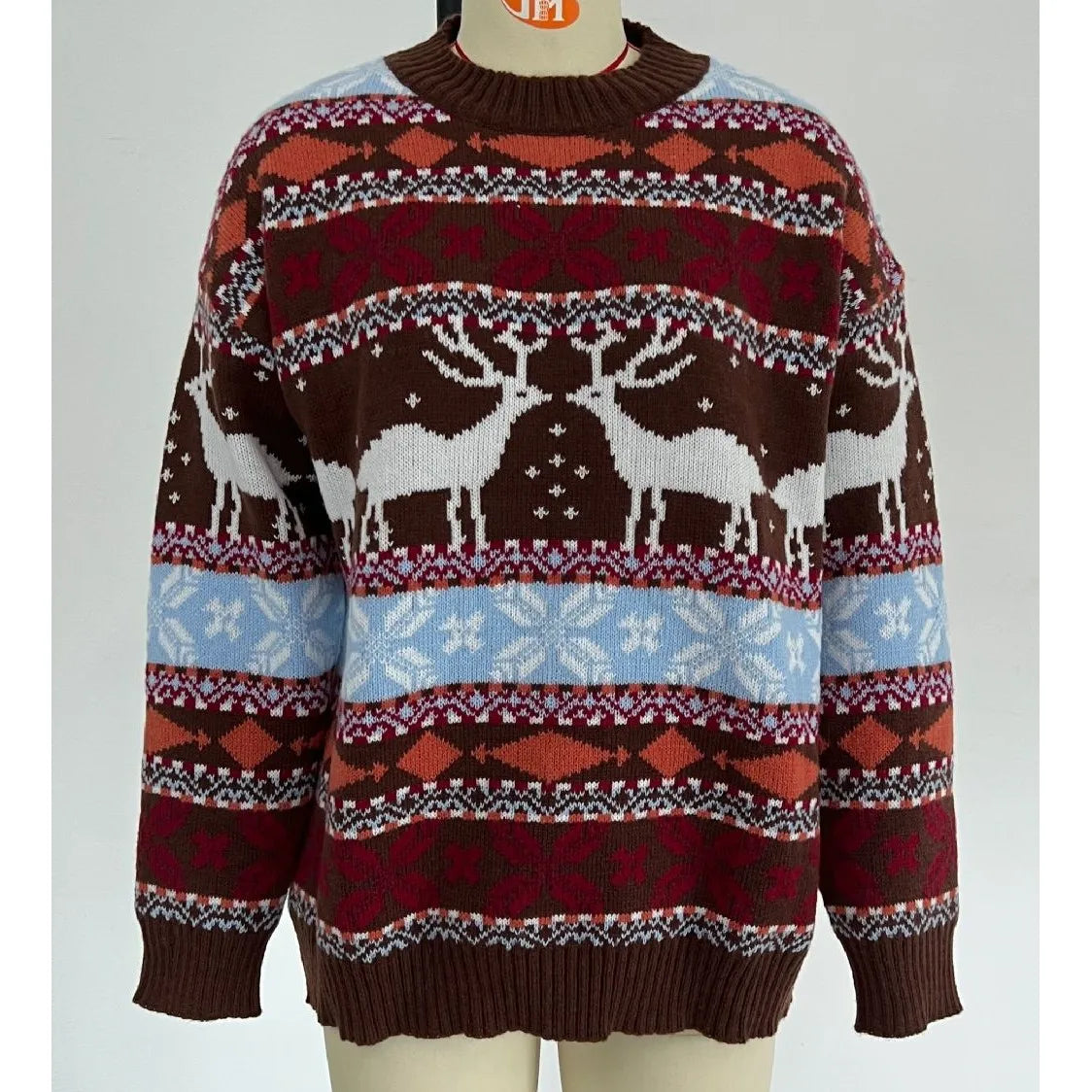 Long Sleeve Knitted Pullover Christmas Sweater