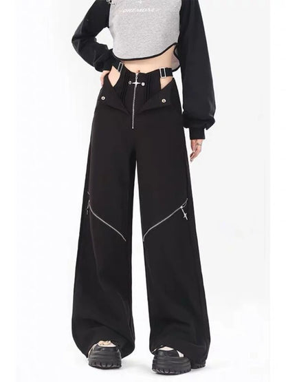 Black Casual Retro Cargo Halloween Pants