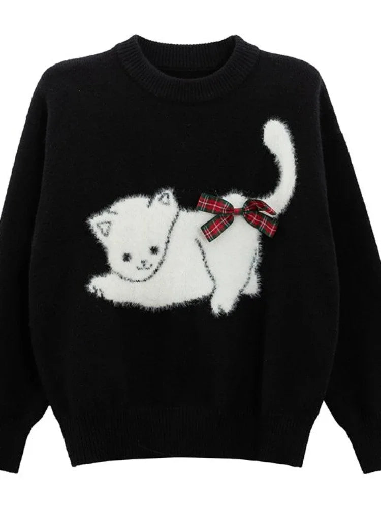 Fashion Kitty Cashmere Knitted Autumn Winter Sweater