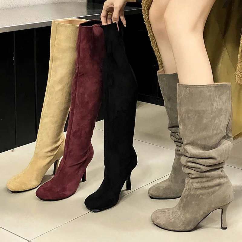 Designer Stylish Comfortable Fashionable Elegant Trendy Pointed Toe Knee High Boots