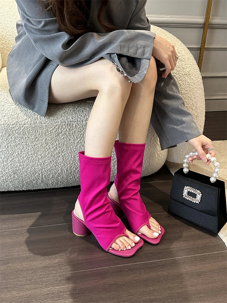 Summer Fashionable Butterfly-knot Stylish Casual Transparent Low Heel Pumps