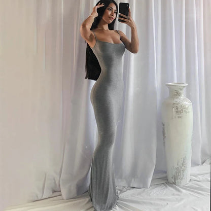 Elegant Bodycon Maxi Sleeveless Backless Party Club Sun Birthday Midi Dresses