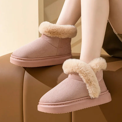 Fur Fluffy Cozy Soft Plush Fuzzy Casual Snow Boot