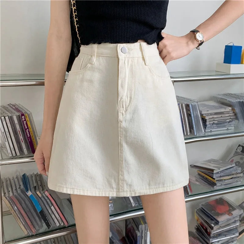 Fashion Denim High Waist Slim Retro Small Sheath Skirt