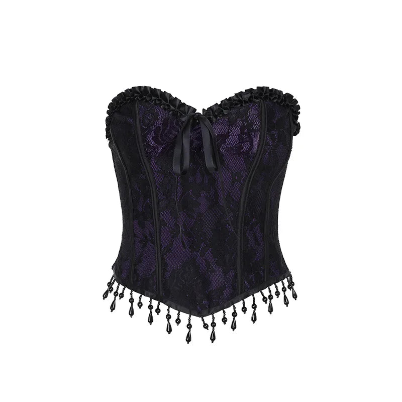 Gothic Spaghetti Strap Corset Punk Grunge Sexy Halloween Clothing Crop Top