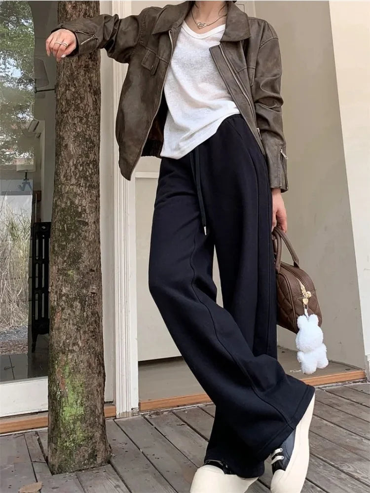 Gray Oversize Sweatpants Women Korean Harajuku Cotton Jogging Pant