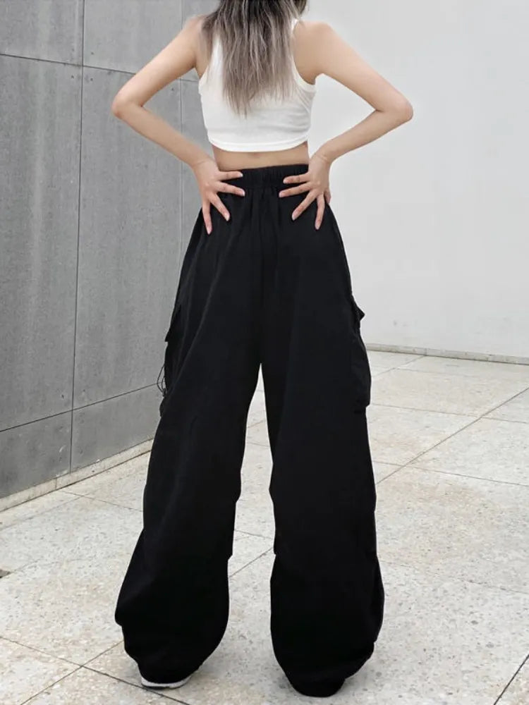 Harajuku Parachute Streetwear Baggy Cargo Women Y2K Edgy Jogging Pant