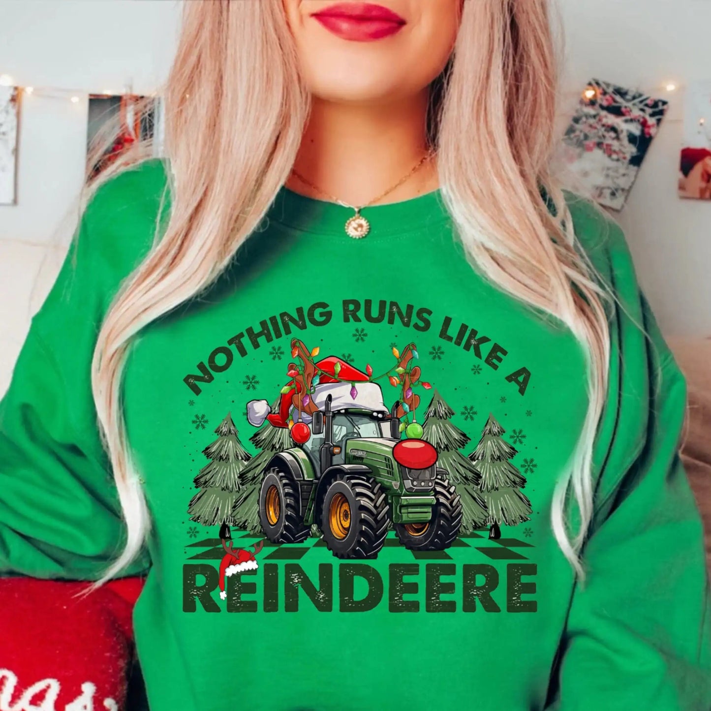 Reindeer Farm Fallow Girl Christmas Hoodie - Limited Time Sale