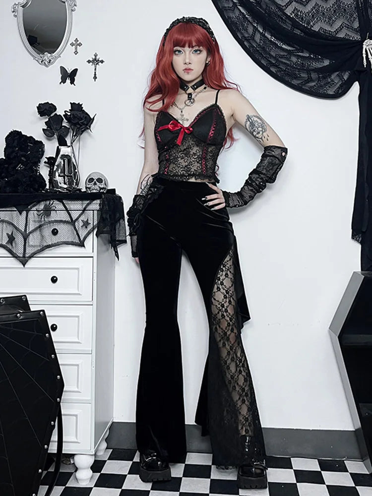 Wide Leg Gothic Halloween Pants