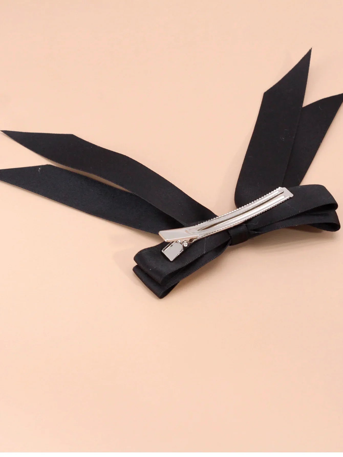 Black Ribbon Top Clip Christmas Hair Accessory