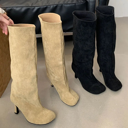 Chic Stylish Comfortable Elegant Trendy Fashion Pointed Toe Knee High Boots