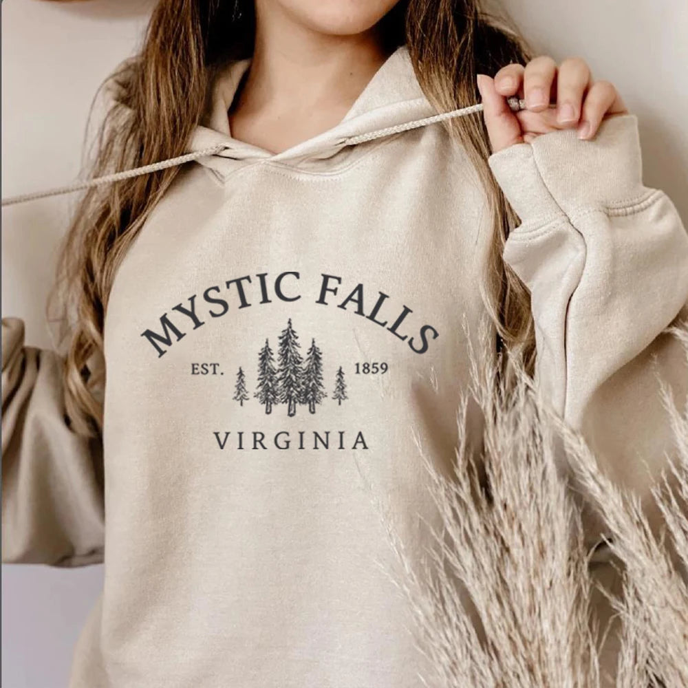 Mystic Falls Salvatores Vampire Fan Unisex Long Sleeve Christmas Hoodie