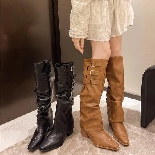 Elegant Fashionable Chic Stylish Trendy Comfortable Pointed Toe Knee High Boots