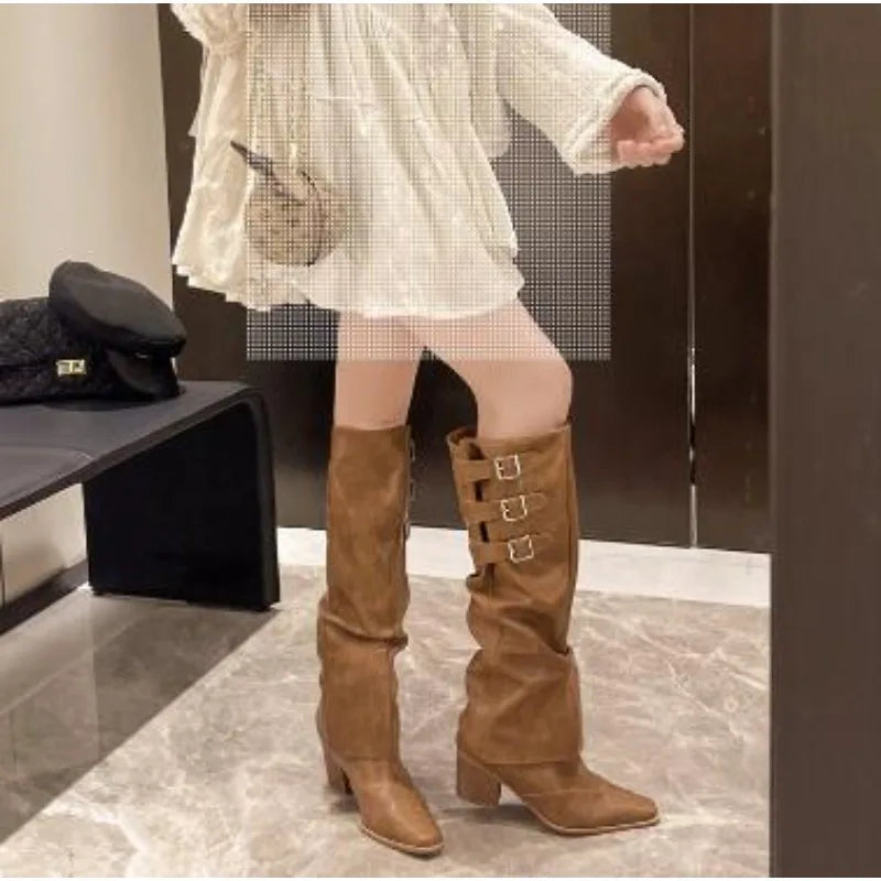 Elegant Fashionable Chic Stylish Trendy Comfortable Pointed Toe Knee High Boots