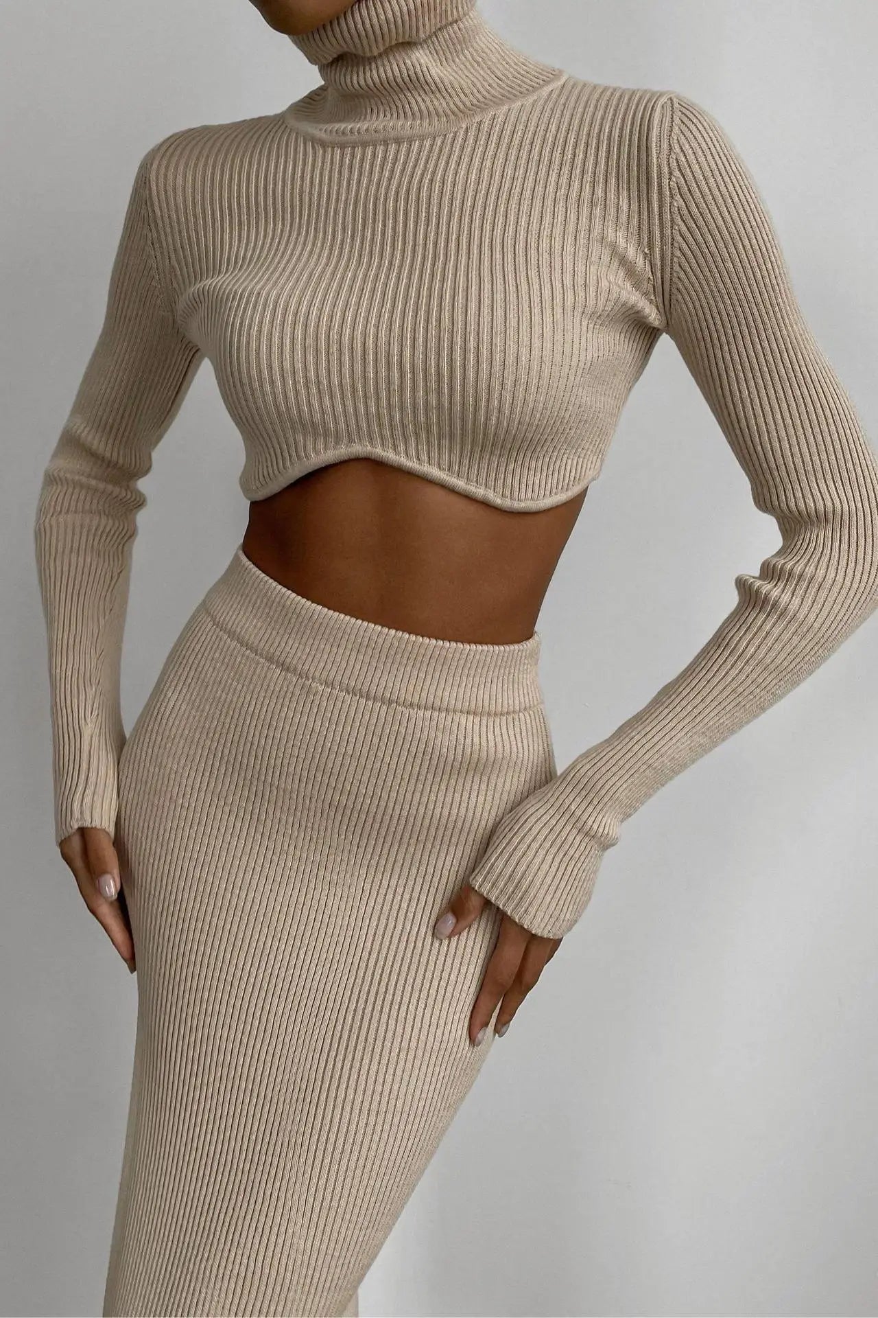 DressBetty - Autumn Winter Y2K Slim Sexy Knitted Set Skirt