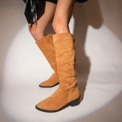 Fashionable Chic Elegant Stylish Comfortable Trendy Pointed Toe Knee High Boots