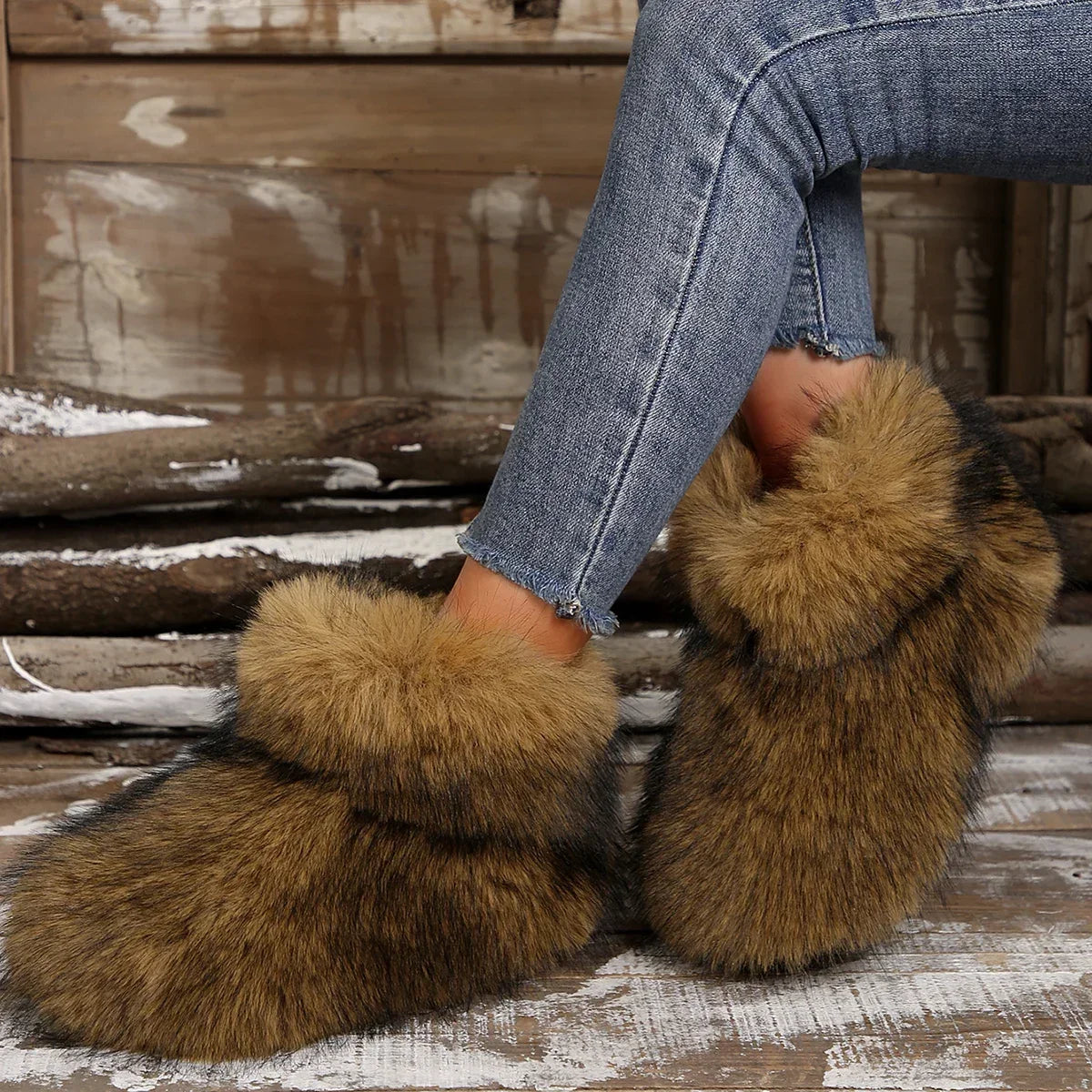 High Over-the-knee Fur Fashion Wool-like Plus Velvet Snow Boot