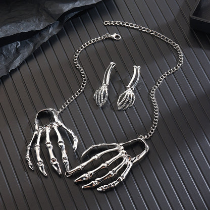 Personality Gothic Punk Skull Pendant Hip-hop Halloween Alloy Necklace