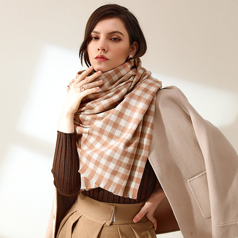 New Trendy Warm Cozy Geometric Scarf