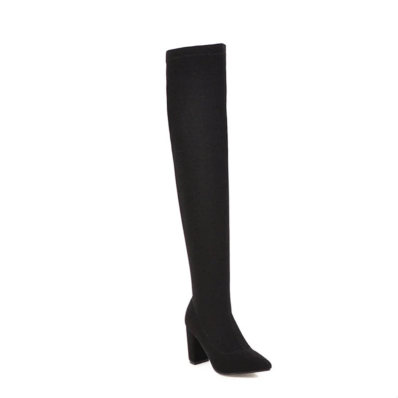 Stylish Elegant Trendy Comfortable Fashionable Chic Pointed Toe Knee High Boots