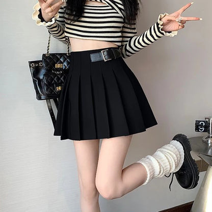 DressBetty - Fashionable High Waist Spring Summer Pleated Skirt