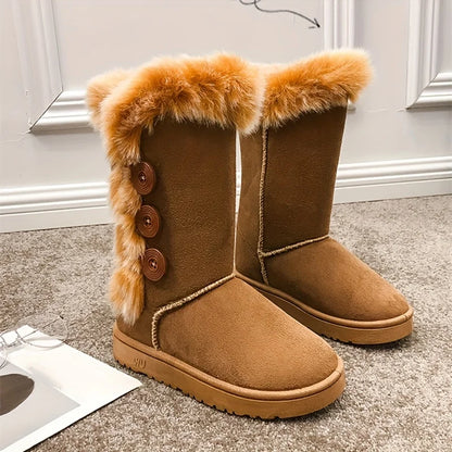 Platform Winter Faux Fur Keep Warm Mid-Calf Women’s Snow Boot