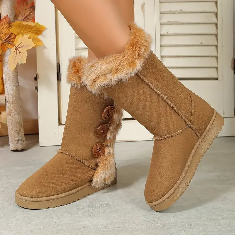 Platform Winter Faux Fur Keep Warm Mid-Calf Women’s Snow Boot