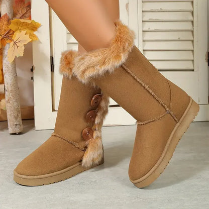 Platform Winter Faux Fur Keep Warm Mid-Calf Women’s Snow Boot