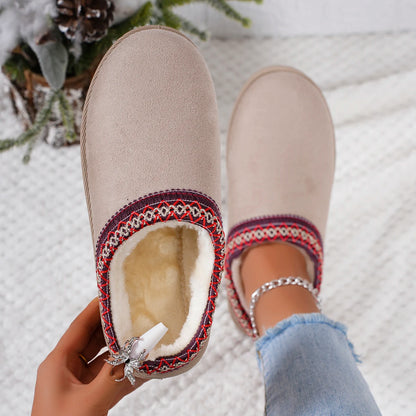 Cashmere Warm Thick Sole Comfortable Half Slipper Snow Boot