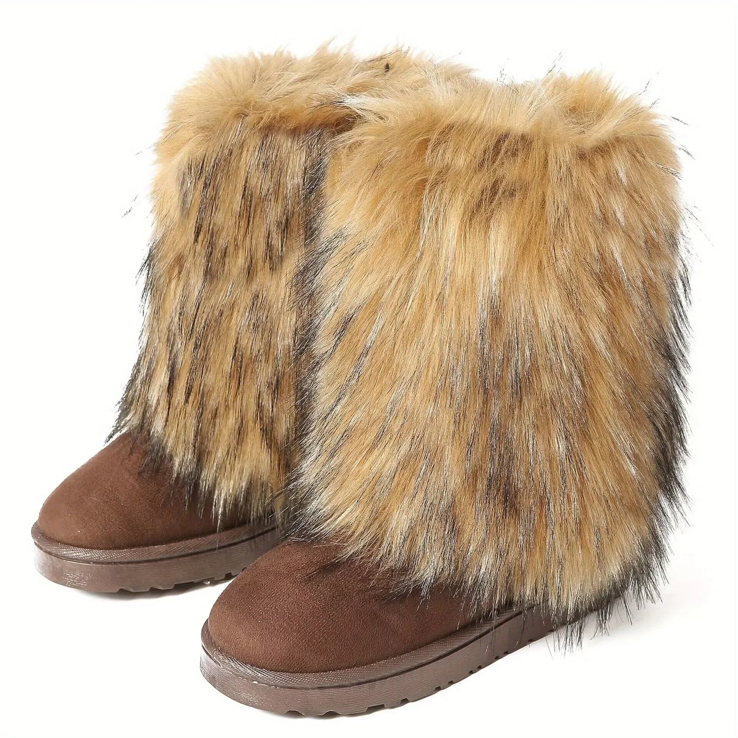 Fluffy Round Toe Thick Bottom Warm Outdoor Non-slip Snow Boot