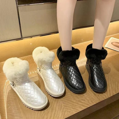 Waterproof Non-slip Warm Plush Thickened Short Tube Snow Boot